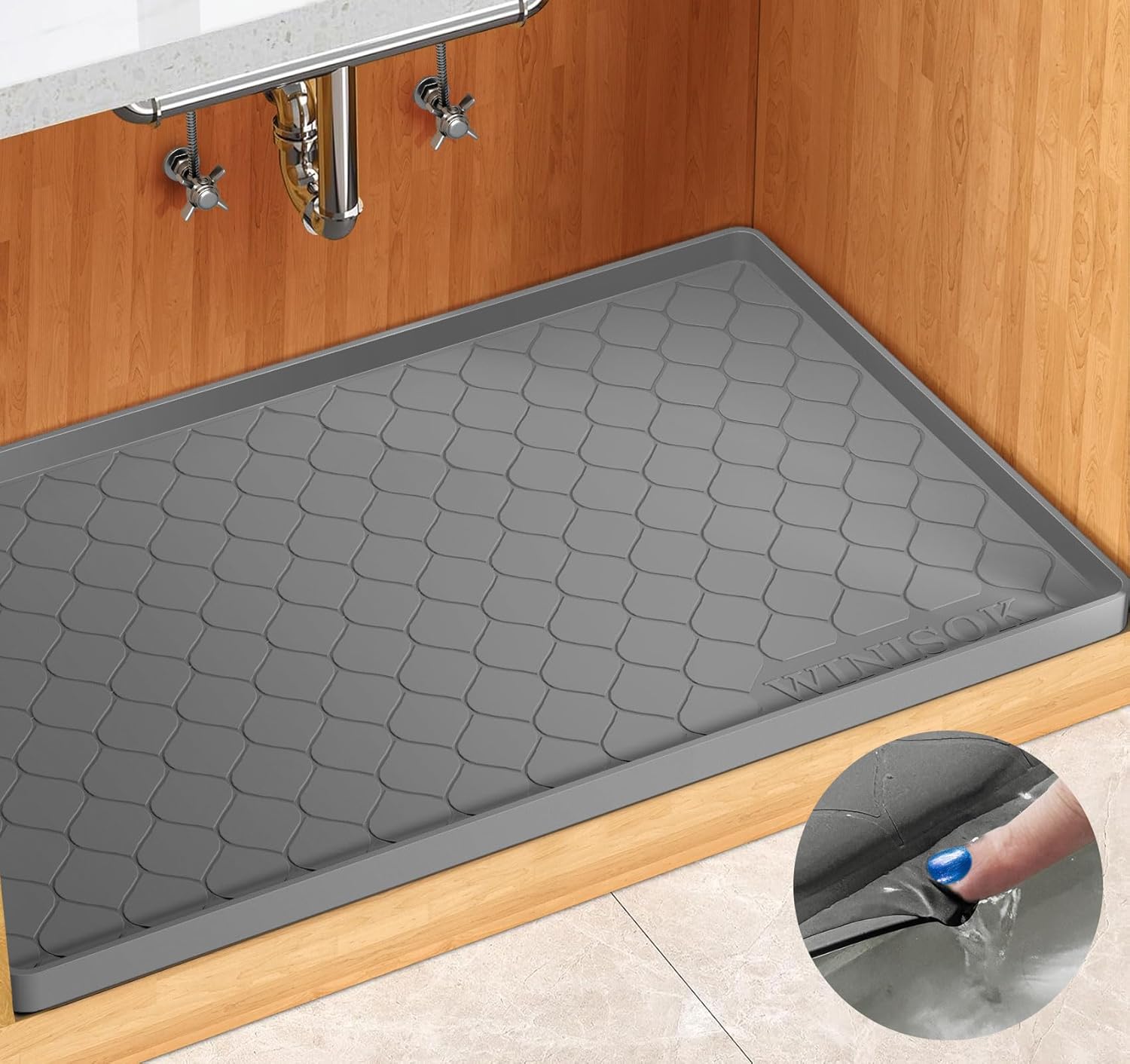 Silicone Under Sink Mat 34" x 22",